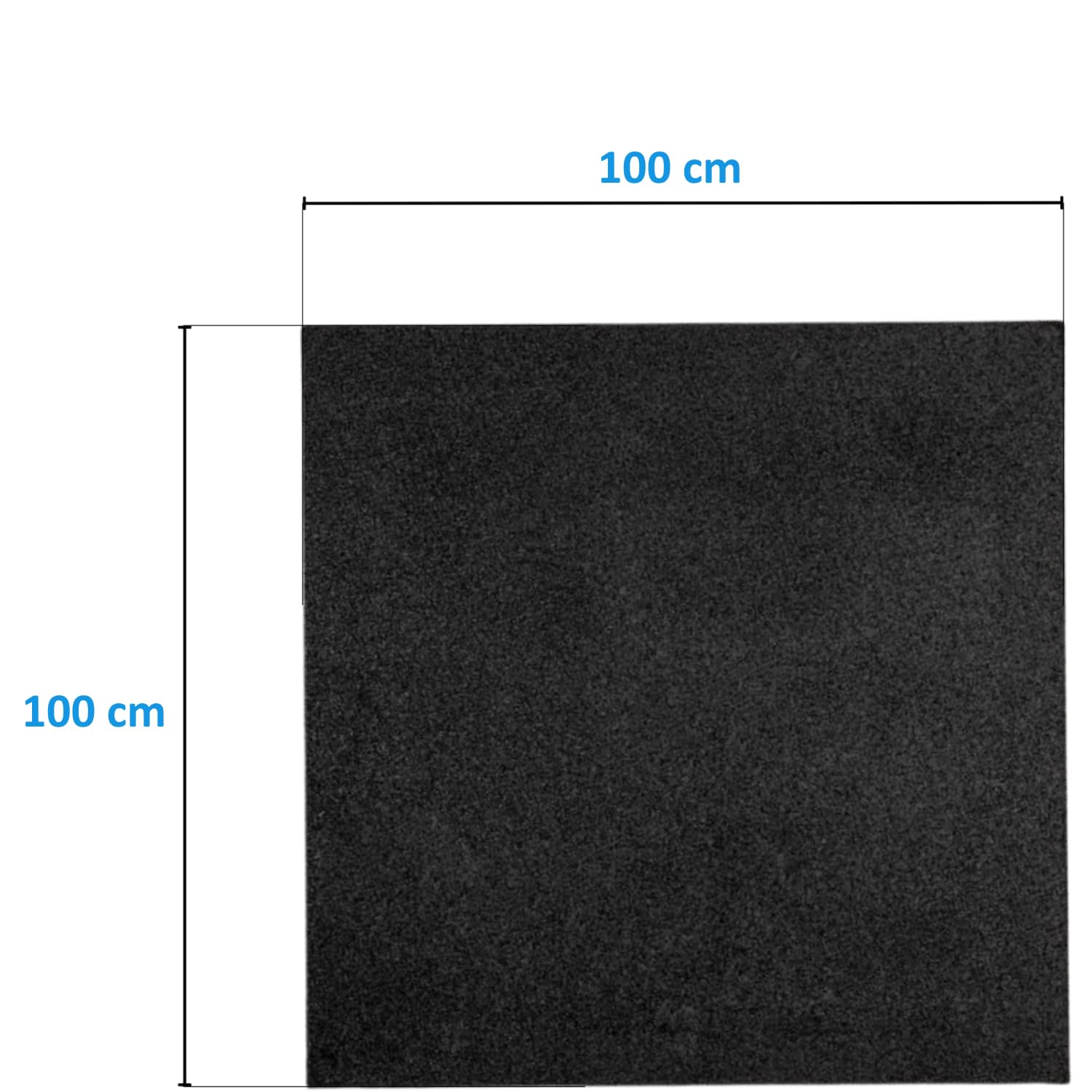 Pavimento Gommato Palestra 100x100x2 o 3 cm Antitrauma Antiscivolo Fonoassorbente per Sala Pesi Palestra in Casa Pavimentazione Tappeto Home Gym (4, 100 x 100 x 2 cm)