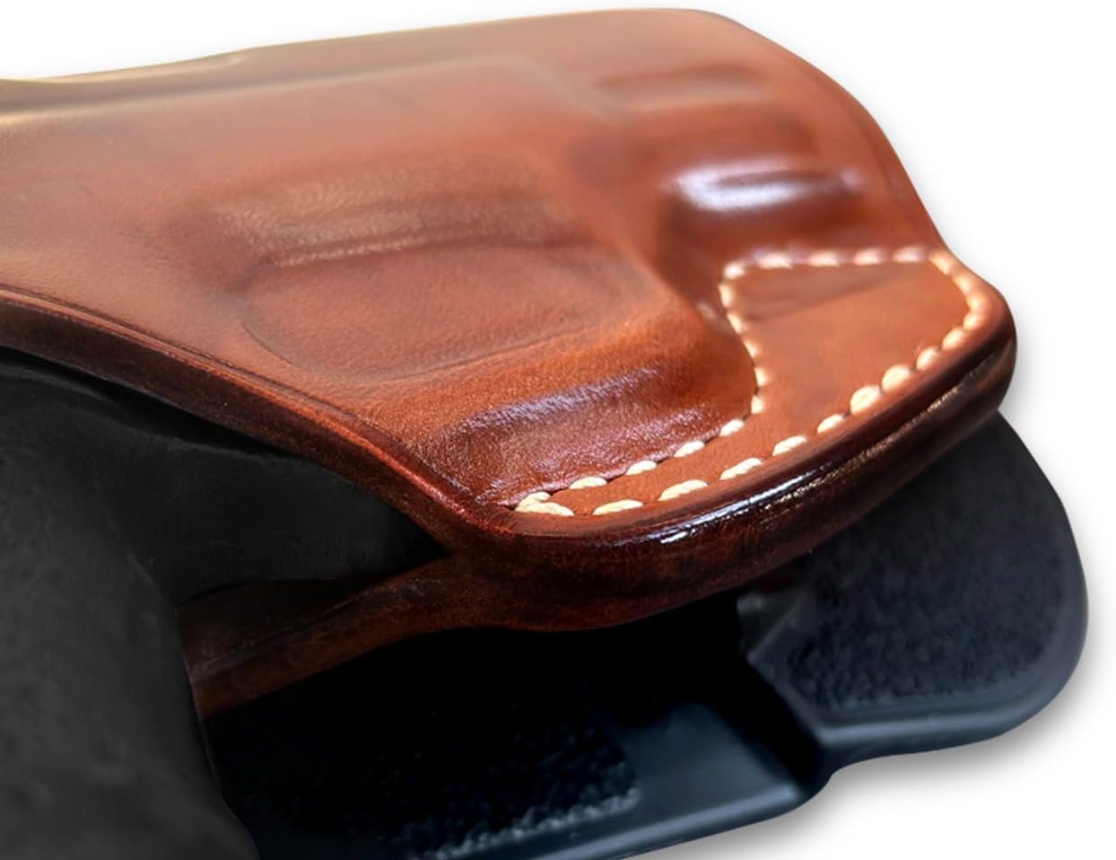 Masc Premium Leather Paddle Holster for Hellcat 3-inch, Right-Hand Draw, Brown #1524#
