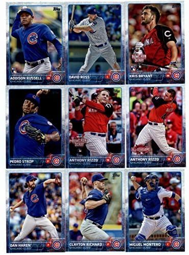 2015 Topps Baseball Cards Chicago Cubs Complete Master Team Set (Series 1 & 2 + Update - 35 Cards) With Kris Bryant Rookie (4 Different), Anthony Rizzo, Jorge Soler, Arismendy Alcantara, Starlin Castro, Junior Lake, Brian Schlitter Team Card & More