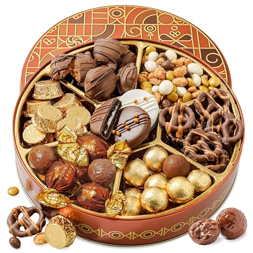 Holiday Chocolate Gift Basket- Christmas Nut and Candy Gift Box