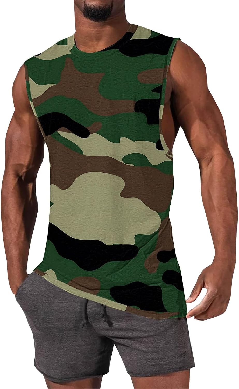 Workout Tank Tops for Men Gym Athletic Bodybuilding Muscle Sleeveless Shirts with Pocket Summer Trendy Casual Tees