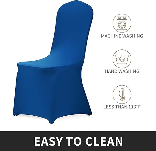 Miniatura 4 de Funda de silla Peomeise plegable, de elastano para banquete de boda, comedor, evento.