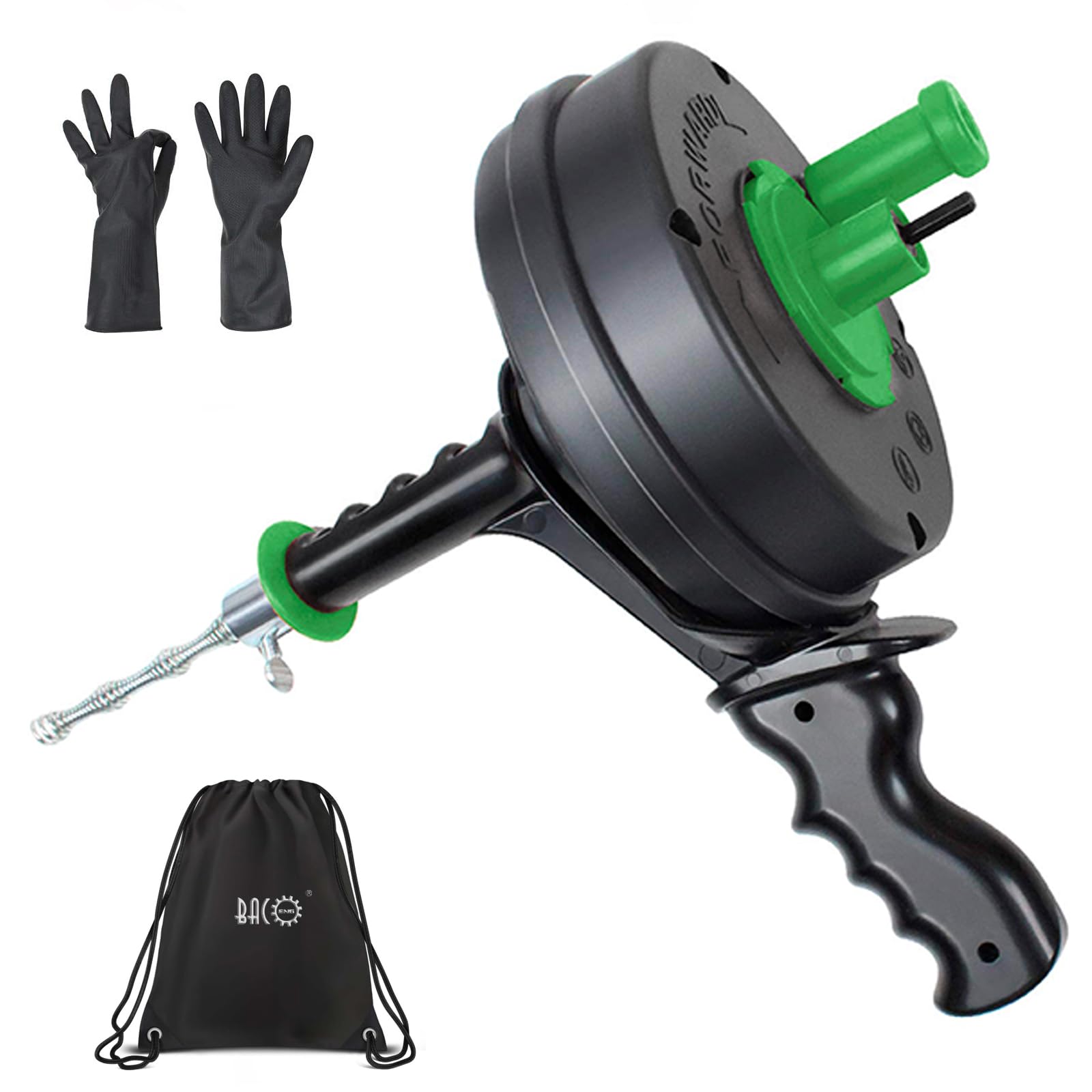 Amazon｜BACOENG 排水管 掃除 ワイヤー パイプクリーナー ワイヤー7.6m