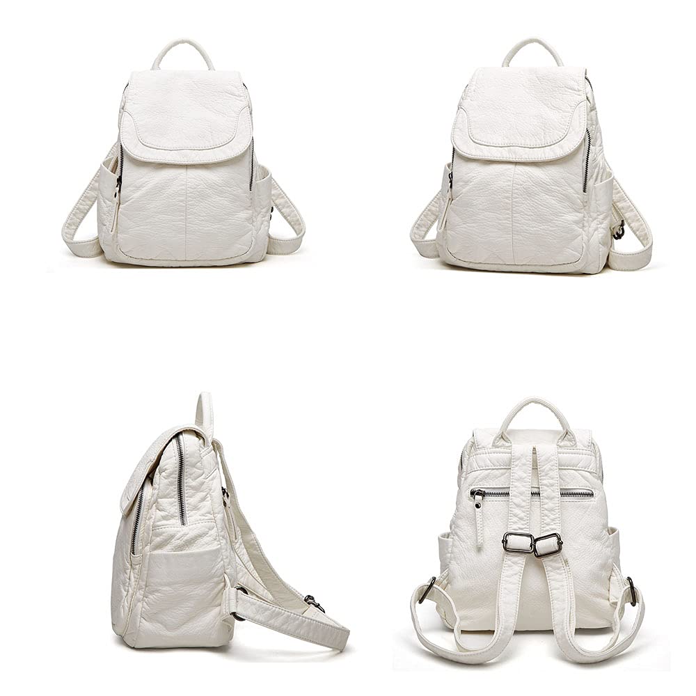 Petit sac à dos tendance en cuir synthétique souple pour femme