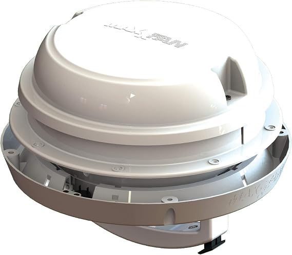 MAXXAIR VENT Maxx Air fan Dome +, 6 Fan, Led, White