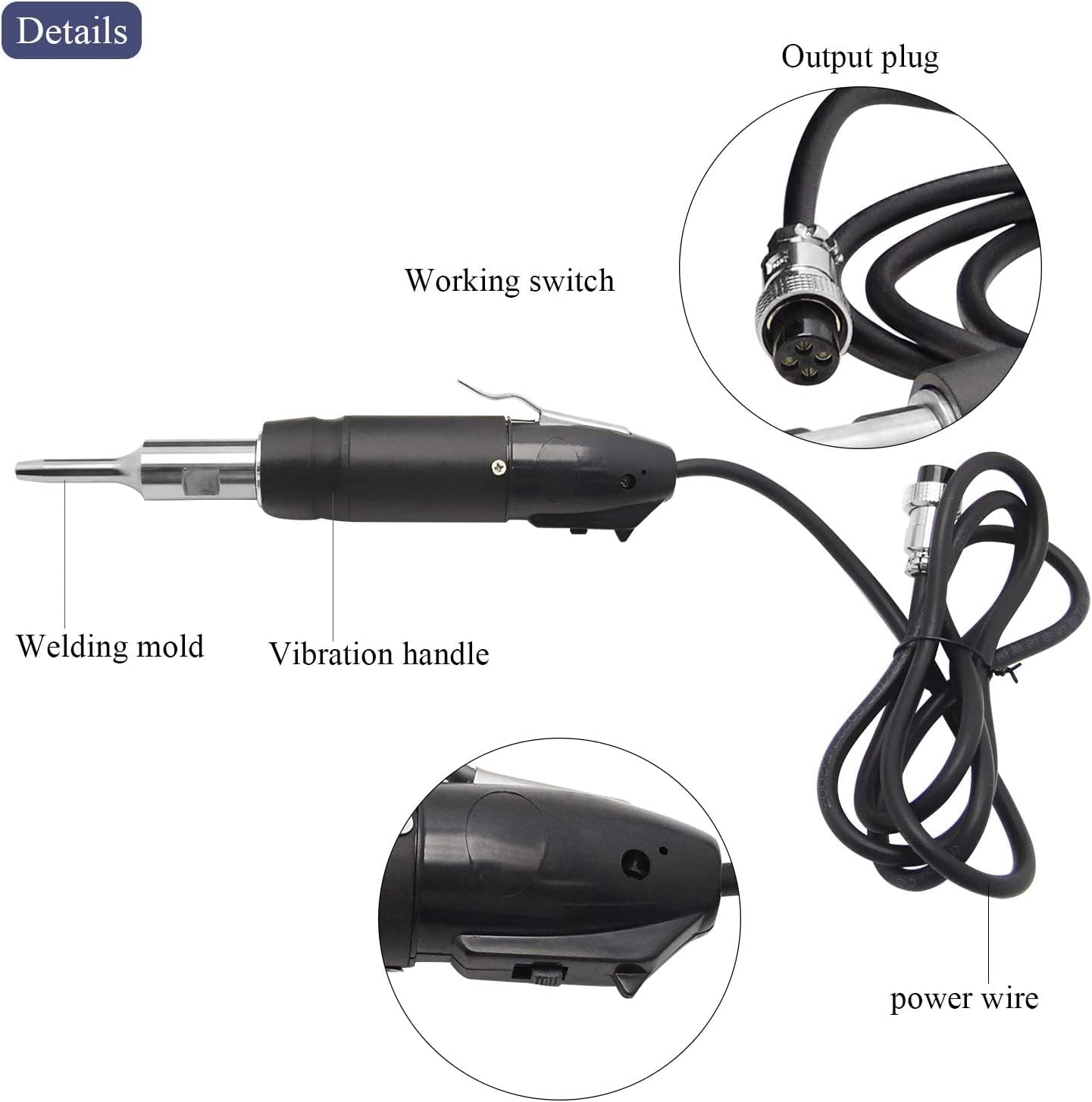 BAOSHISHAN Customizable Welding Head for 500W Ultrasonic Plastic Spot Welder Plastic Welding Machine 110V
