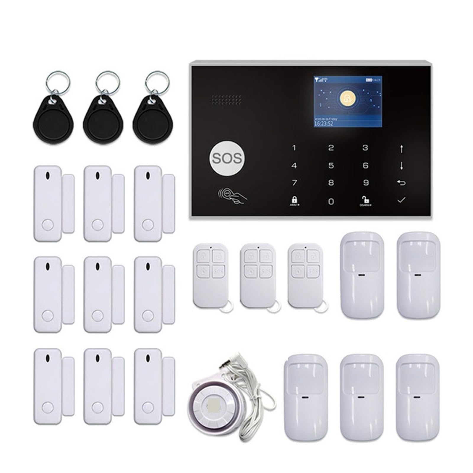 Domowe Systemy Alarmowe, System Alarmowy Do Domowego Systemu Antywłamaniowego Bezprzewodowy Zestaw 433 MHz Alarm GSM Bezprzewodowa Kontrola Aplikacji