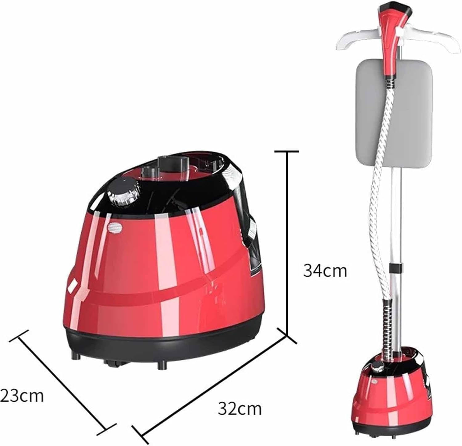 2000W Powerful Clothes Steamer, Portable Garment Upright Standing Steaming Machine with 1.8L Tank, 11 Settings & 45s Rapid Steam Output, Adjustable Height & Rapid Heat-Up, for Travel Home