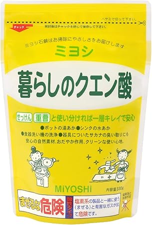 Amazon 暮らしのクエン酸 330g ミヨシ石鹸 クエン酸