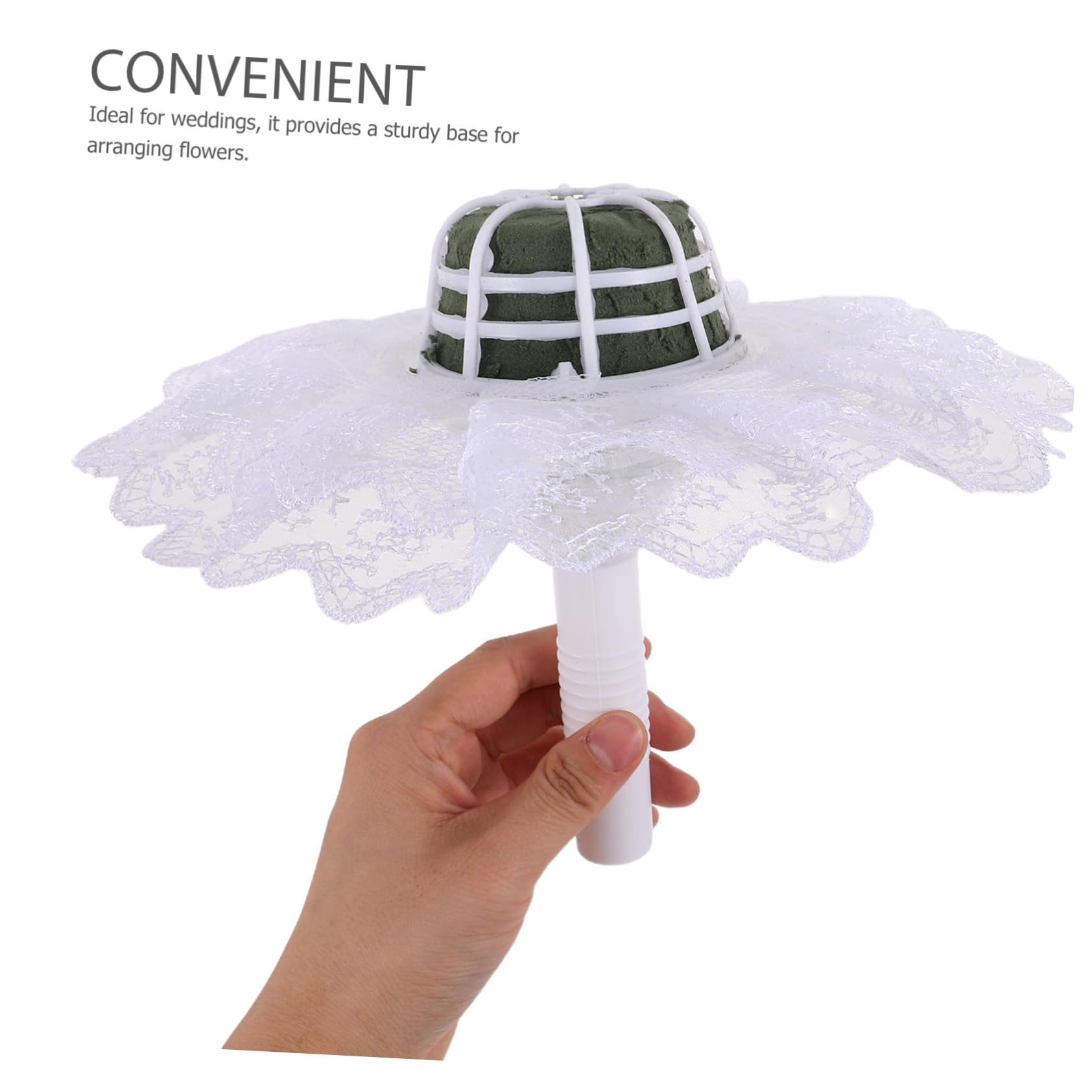 Porta Ramos de Flores de Resina Asa para Boda, 6 Unidades para Arreglos de Flores Artificiales y Hand Bouquets, Soporte para Decoración de Bodas y DIY