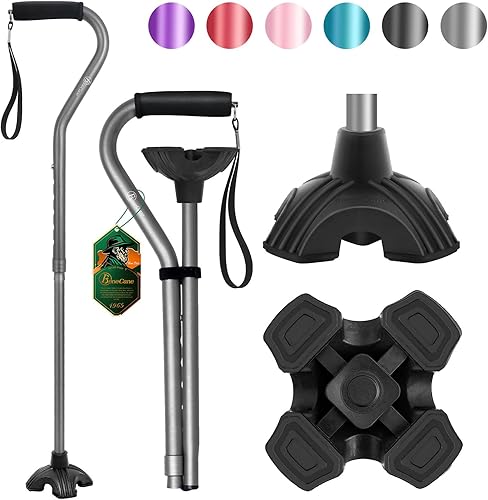 Miniatura 10 de BeneCane Bastón ajustable con mango acolchado suave para hombres y mujeres, ligero, cómodo, base de estabilidad adicional, ayuda de movilidad para