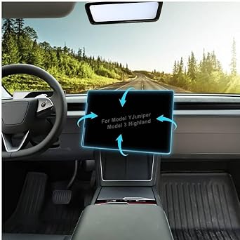 HANSSHOW 2.0 Screen Swivel Mount fits for Tesla Model Y Juniper/3 Highland Center Console Touchscreen Rotating Bracket for Model Y Juniper Accessories Gift Keep Original Height