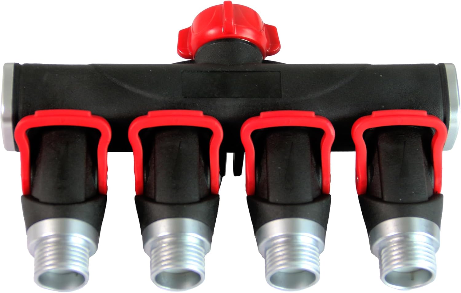 Chapin 6-9483: Deluxe 4-Way Shutoff Hose Connection, Fits Standard Garden Hoses, Metal and Plastic Construction with Shut-Off Valves, Leak-Free, High Volume Water Flow for Landscaping and Outdoor Use