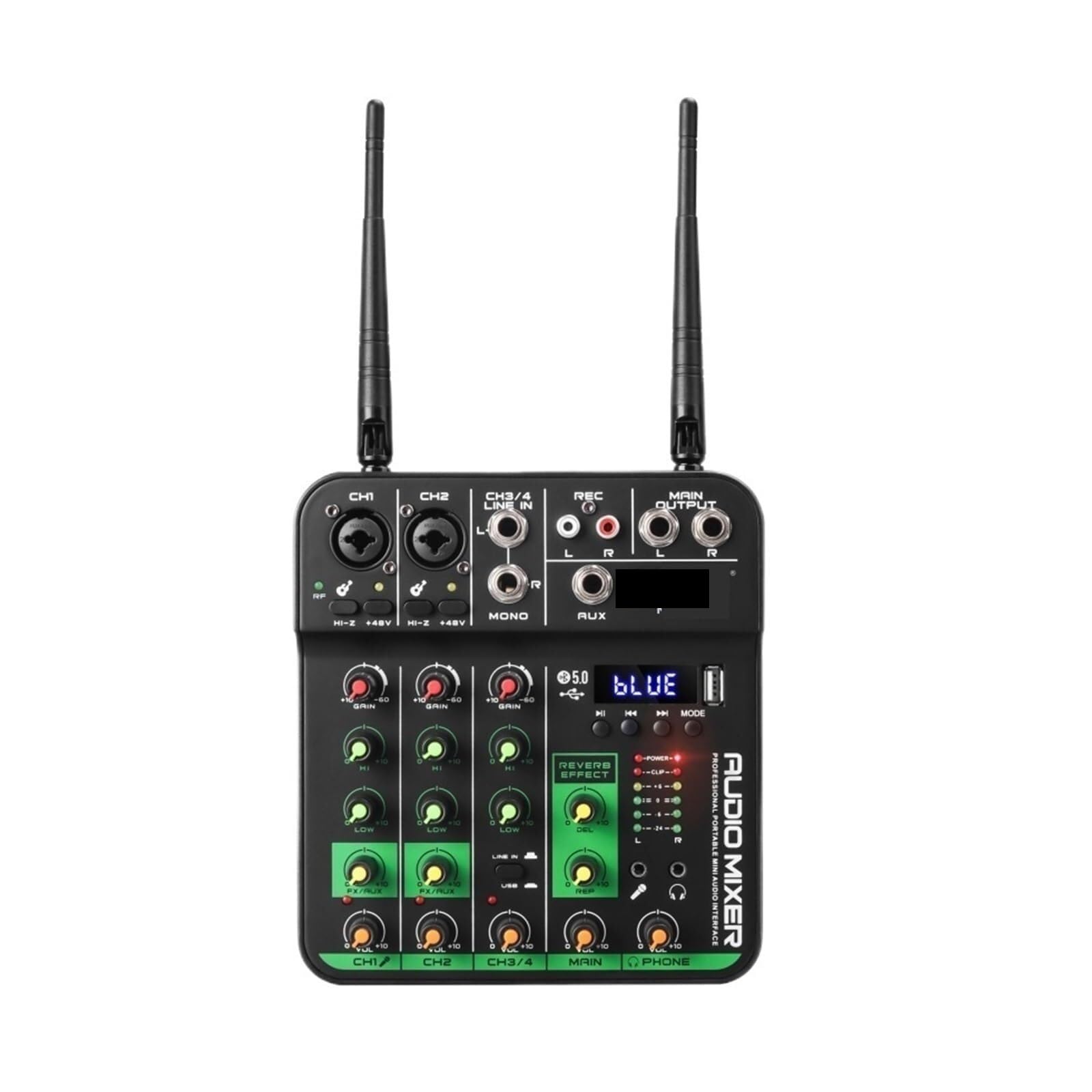 2pcs Console DJ De Mixage Avec Carte Son, Microphone Sans Fil 5V