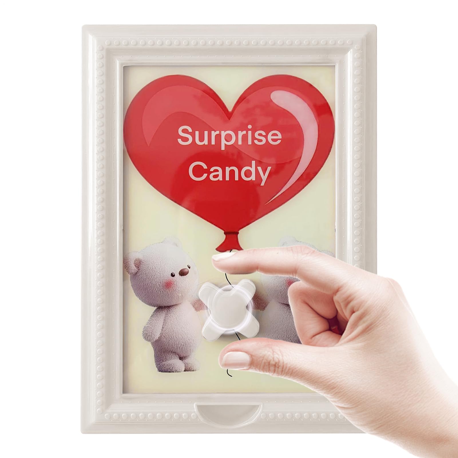 Cadre distributeur de bonbons ours pour embellir votre salon et bureau