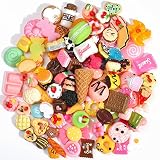 100 PCS Lots Mixed Cute Snacks Food & Cake Resin Flatback Cabochon Crafts for DIY Handmade Craft Mak