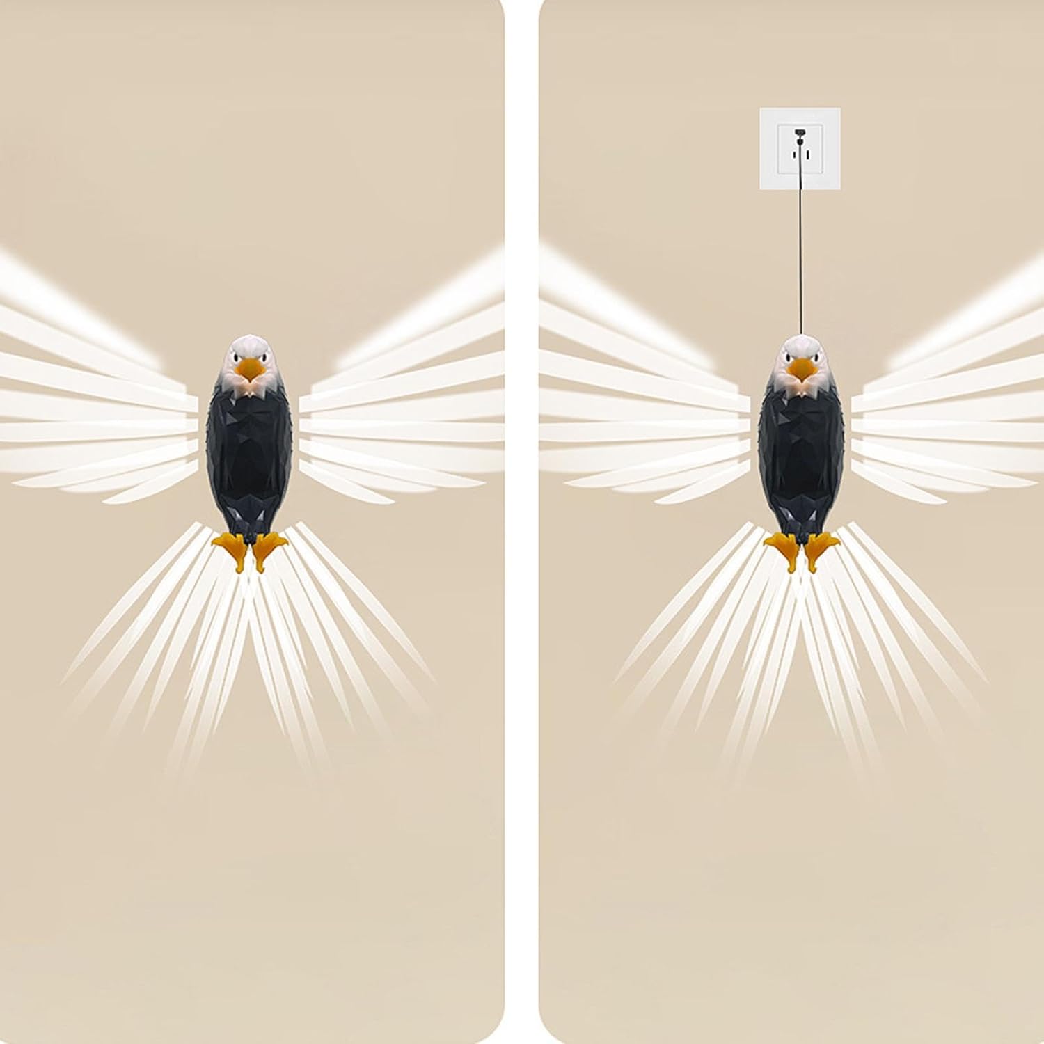 イーグル ランプ、 イーグル壁取り付け用燭台 | LEDウォールランプ磁気ナイトライト,壁装飾ライト、リモコン付き屋内壁取り付け用燭