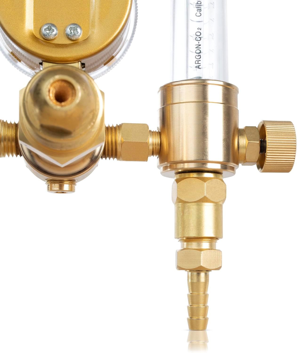 SPARC Premium Dual Argon Regulator for TIG/MIG Welding - Welding Gas Regulator & Flow Meter 0-60CFH CGA580 - LIFETIME USA Warranty