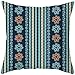 Lieson Fundas de almohada Navidad, 1 unids funda de cojín 18x18 45x45cm triángulo flor patrón sofá funda de cojín verde oscuro naranja, poliéster