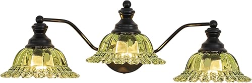 Miniatura 42 de Luminarias de Baño Estilo Granja Negras, Luces de Tocador para Baño, Luminarias de Tocador de 2 Luces Negro -,Latón,Vidrio de latón,Blanco,Vaso de