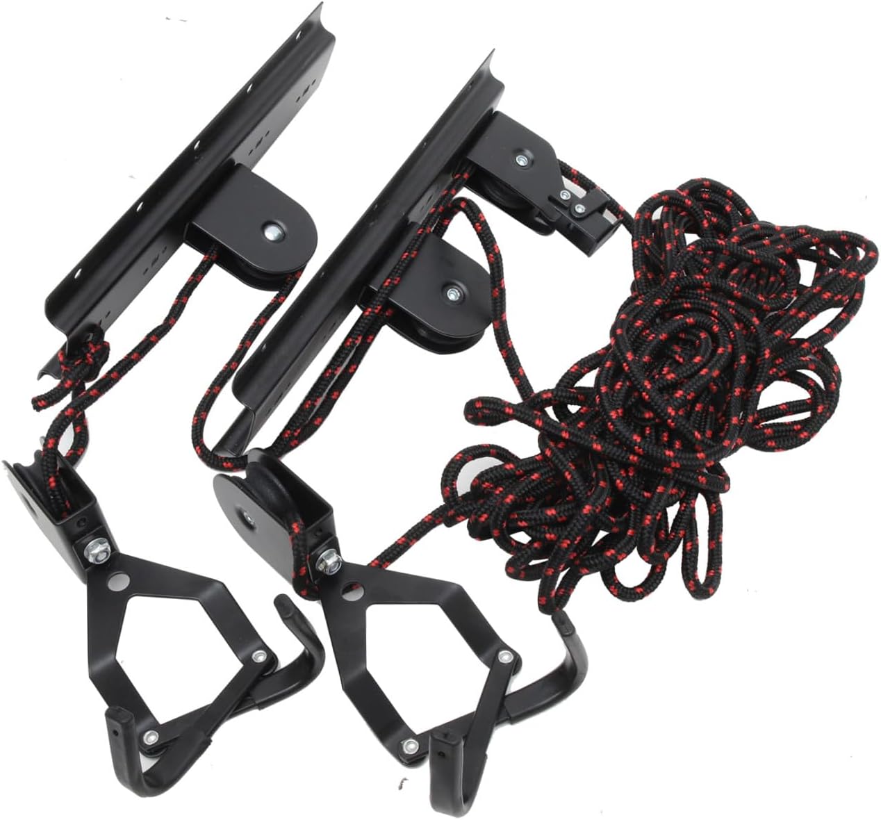 POPETPOP Heavy Duty Bike Hoist Lift Ceiling Mount Garage Bike Storage Rack Indoor Space Saving Random Color