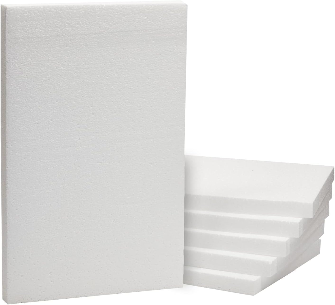 Foam Blocks Rectangle - 6 Pack of 11x17x1 inch Tick, EPS Polystyrene, for Crafting, Modeling, Art Projects and Floral Arrangements - Sculpting Sheets for DIY School & Home Art, White, Eagle 11*17*1