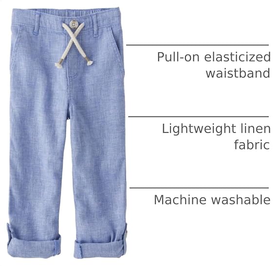 Gymboree boys And Toddler Pull on Linen Pants