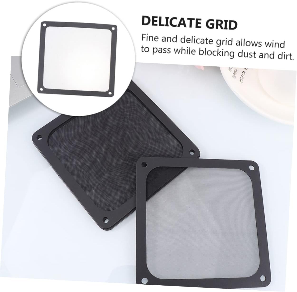 2pcs Magnetic Cover for Fan Easy to Install Washable Mesh Screen for Home Office and School Use Convenient Magnetic Frame for Computer Cases