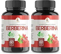 Berberina 500mg – Suplemento Alimentar em Cápsulas (60 cáps) - 2 potes