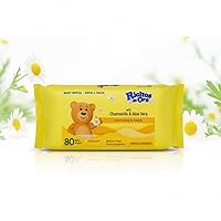 Vista 3 de Ricitos de Oro Toallitas para bebé toallitas para bebé con extracto de manzanilla y aloe vera 80 cont.