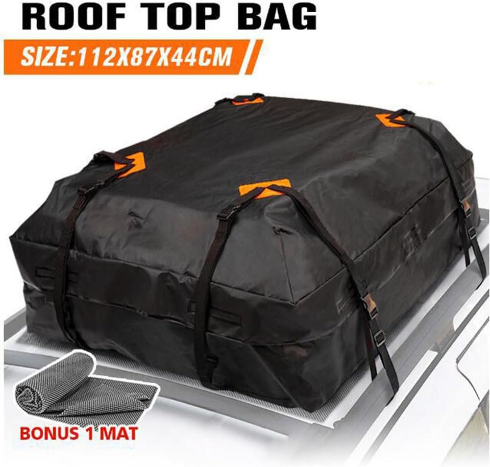 Car Rooftop Cargo Carrier Bag for Toyota Highlander 2024-2025 XU60,20 Cubic Feet Waterproof Roof Bag Top Luggage Carrier,Easily Mounts to Vehicle's Bare Roof,Roof Rack