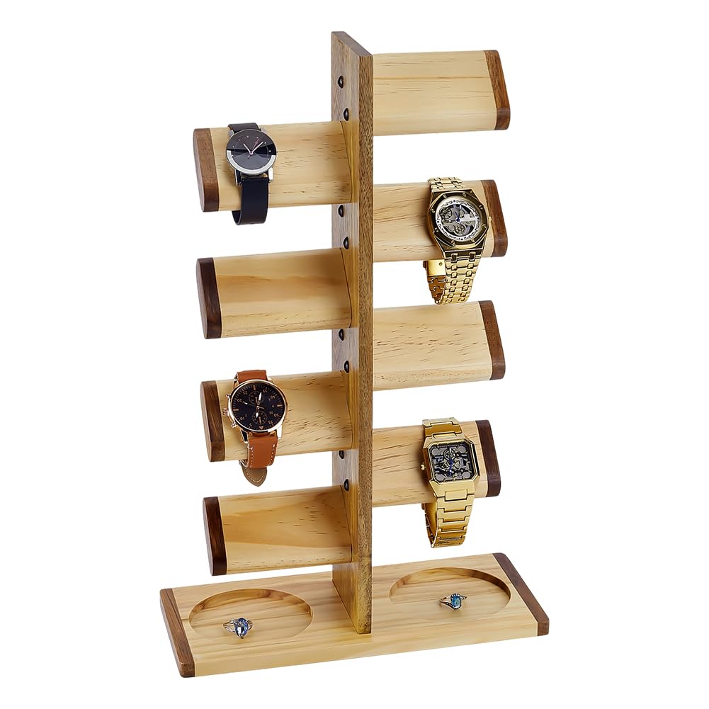 Présentoir de montres haut de gamme en bois massif pour garde-temps