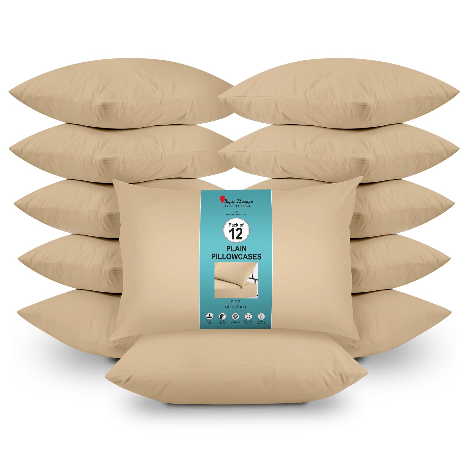 GC GAVENO CAVAILIA Fitted Sheet Single Bed (91 x 190cm) - Grey Bedding Sheets - Plain Dyed Microfiber Bed Sheets Single - (10 inch) 25cm Deep Pocket Bottom Sheet - Easycare - Wrinkle & Fade Resistant — view 12