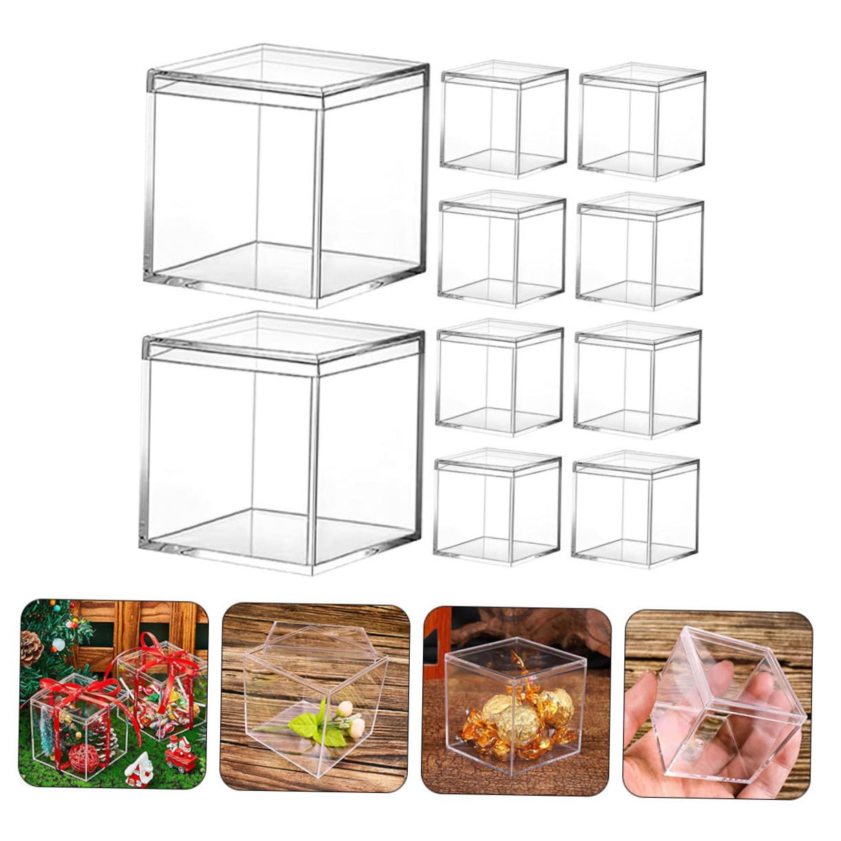 Alipis 14stücke Transparente Aufbewahrungsbox Mit Deckel Für Süßigkeiten Schmuck Und Kleine Gegenstände