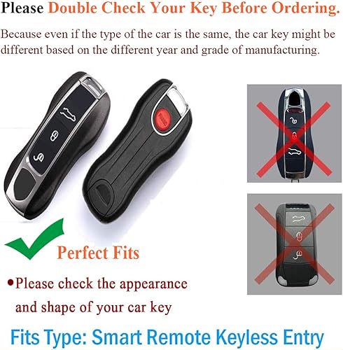 Miniatura 2 de SANRILY Funda de llave de coche para Porsche 911 2020, Rojo -