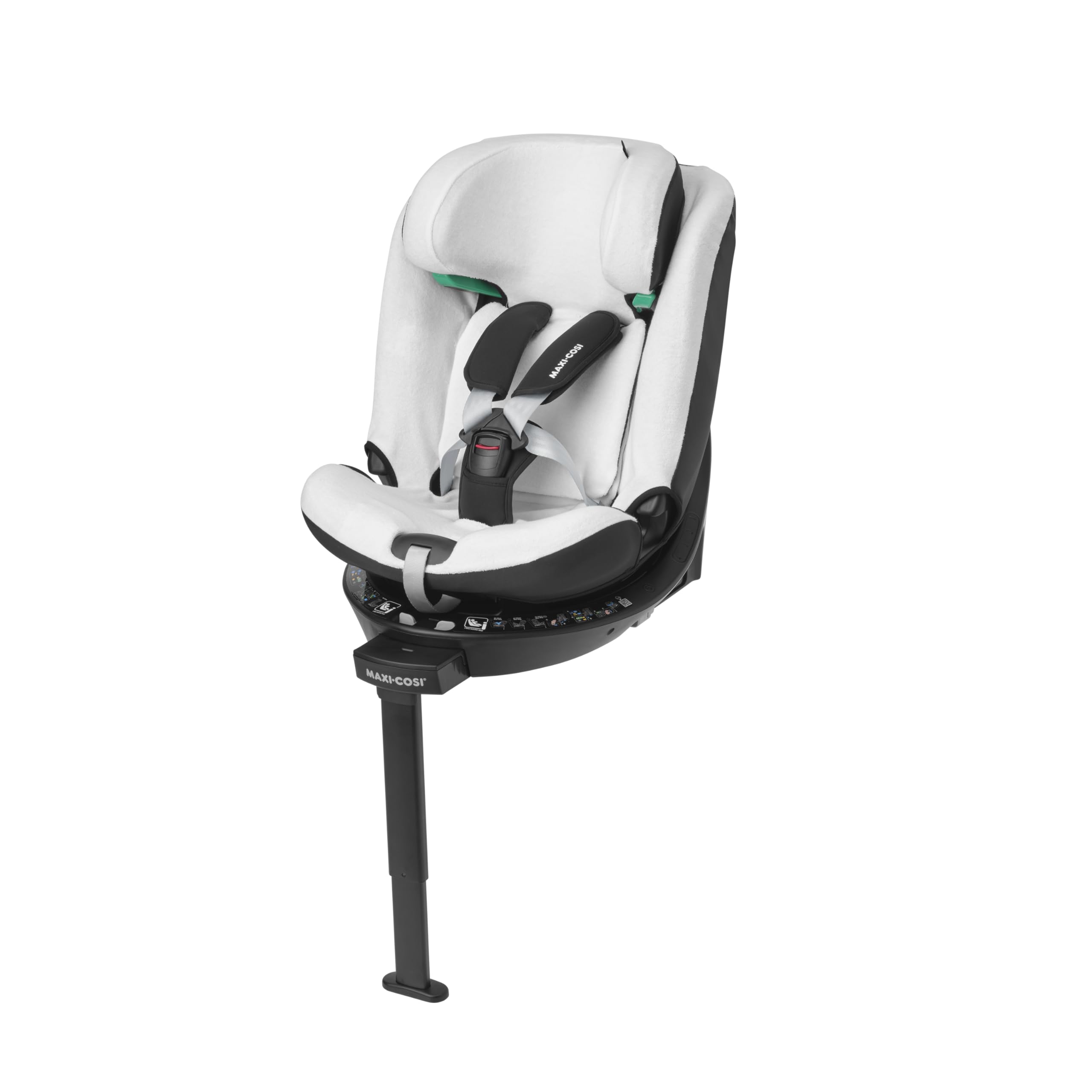 Maxi-Cosi Rivestimento Seggiolino Auto in cotone organico per Emerald 360 S, Copri seggiolino per bambini, Morbido, Materiale traspirante che assorbe l'umidità, Lavabile in lavatrice, Natural White