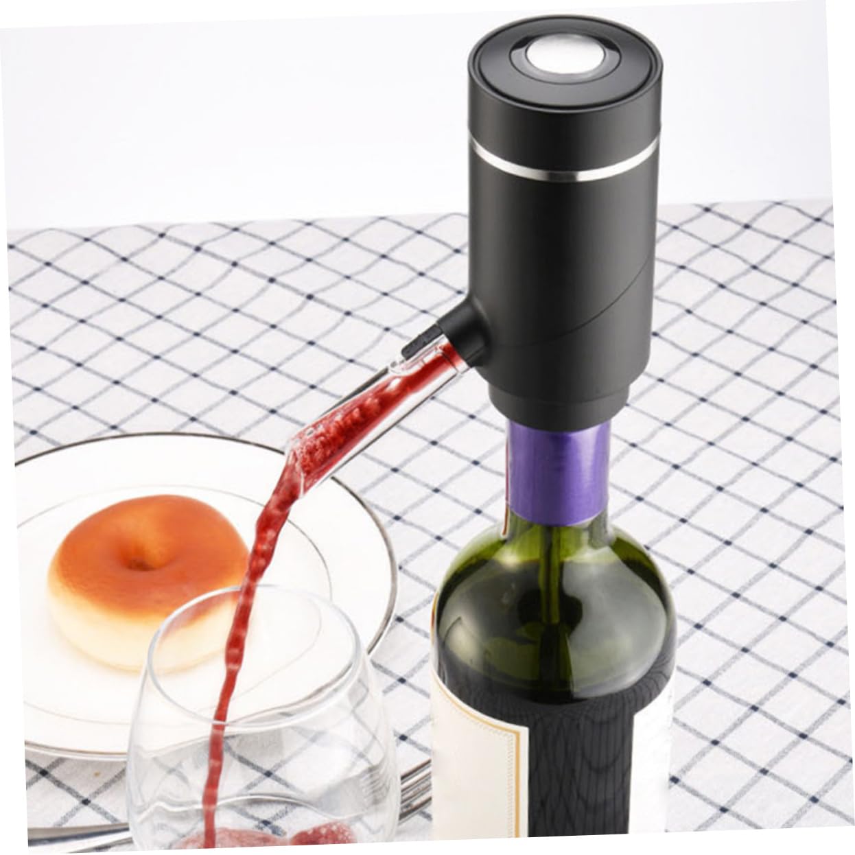 Ciieeo Aérateur de Vin Électrique Noir, Verseur de Vin 1 Pièce
