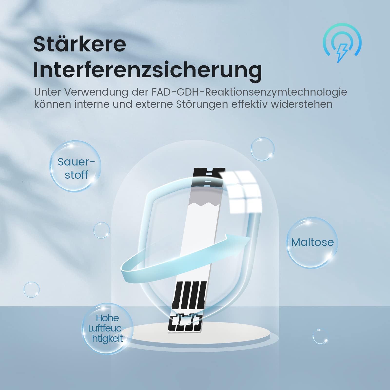 sinocare Pasek testowy cukru we krwi, zestaw pasek testowy cukru we krwi z paskiem testowym 50 Lancets 50 do samodzielnego testu cukru we krwi, technologia enzymów reakcyjnych FAD-GDH