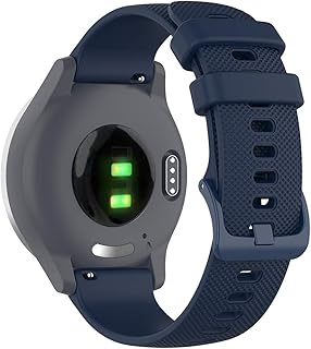 REYDA Silicone Band Compatible for Garmin Vivomove 3S, 18mm Quick Release Watch Band Soft Breathable Silicone Bracelet Metal Buckle Sport Wristband Replacement Band for Garmin Vivoactive 4S/Venu 2S