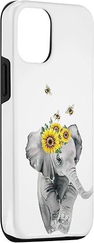 Miniatura 3 de iPhone 15 Elephant bumble bee - Funda de abejas melíferas amante de los animales de girasol