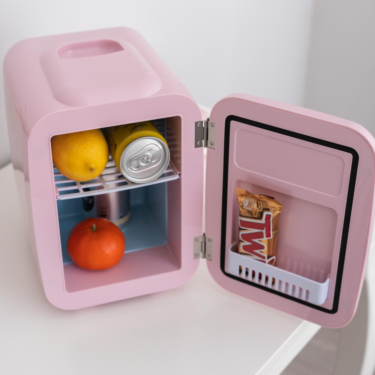 Flamingueo Nevera Pequeña - Mini Nevera 4L, Nevera Cosmeticos, 12V/220V, Mini Neveras Para Habitacion, Nevera Skincare