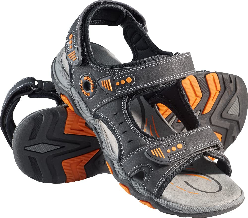 NORDCAP Trekkingsandale, luftige Wandersandale für Damen und Herren, Outdoor-Sandalen mit Klettverschluss & Profilsohle in Mehreren Farben, Gr. 37-46