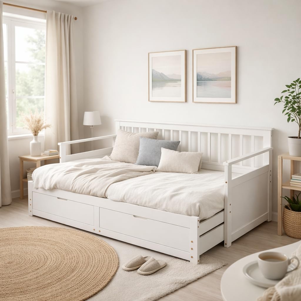 Amazon｜SCHGKOY デイベッド ソファベッド 伸縮ベッド プルアウト