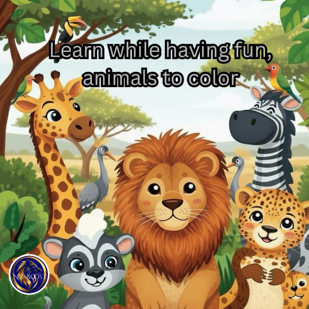 Learn while having fun: animals to color.