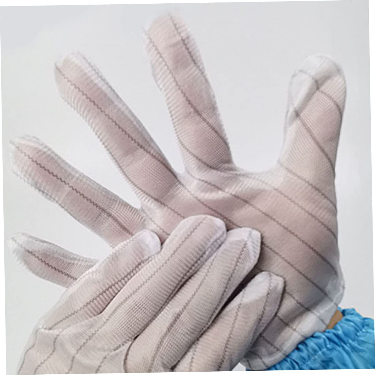UKCOCO 40paia Guanti Antistatici Da Lavoro Di Guanti Protettivi Per Installazioni Elettroniche e Assemblaggio Pc Design Ergonomico Massima Flessibilità e Grip Per Lavori Delicati