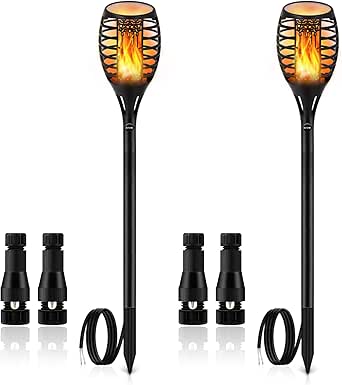 Solar Lights For Garden Pathway Flame Flickering Fire Mashaal Dancing Waterproof LED Lamp For Outdoor,Lawn, Garden And Landscape(Abs, Pack Of 1) – Vision Light - View #2