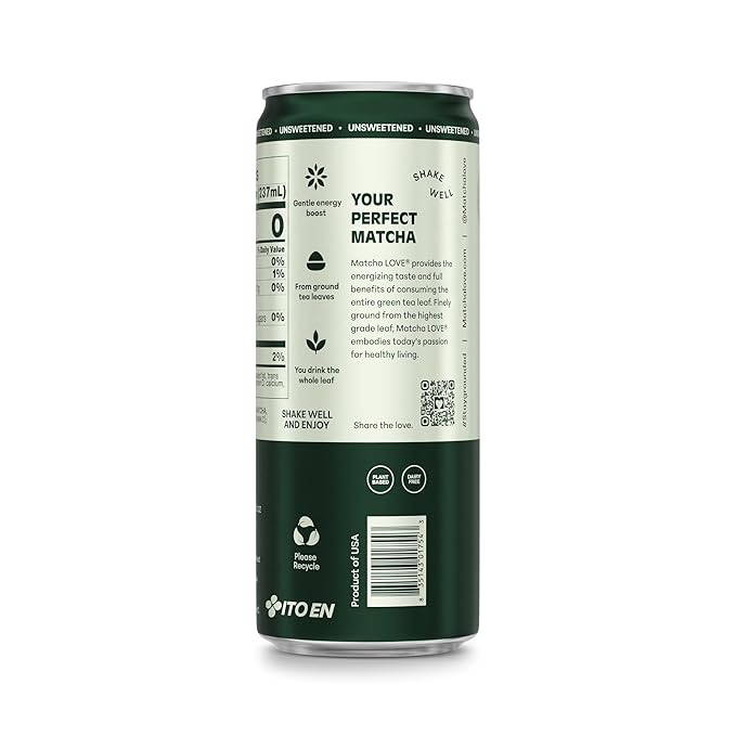 Té Matcha y Té Verde sin Azúcar 8 onzas pack de 12 miniatura 4