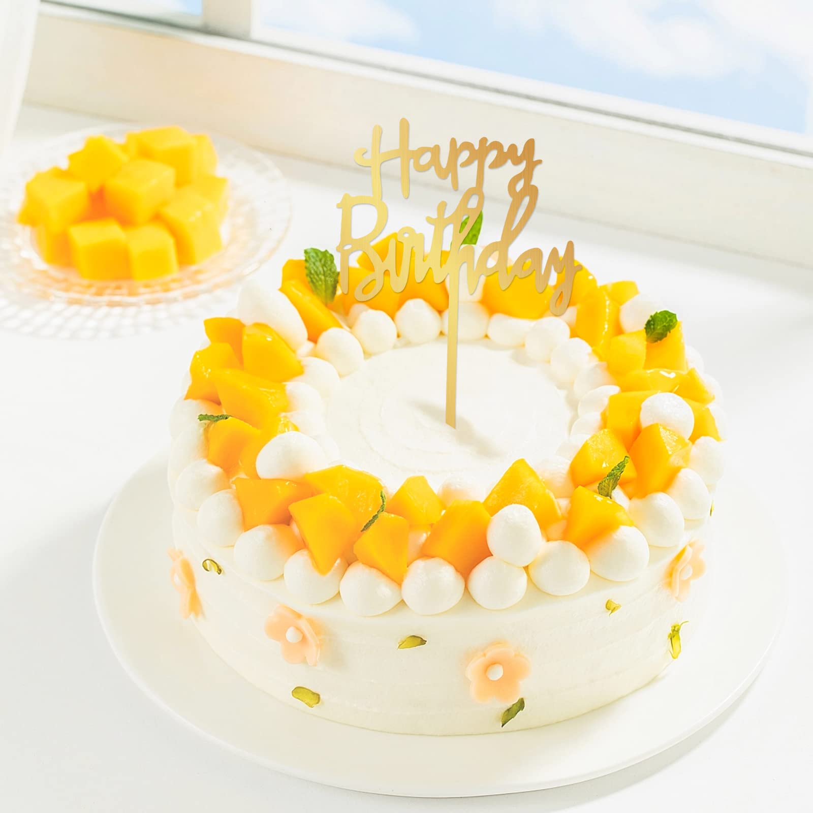 Décorations De Gâteau D'Anniversaire - 1 Grande + 24 Petites - Matériau Haute Qualité - Pour Desserts, Fêtes, Célébrations - Facile à Utiliser - 5