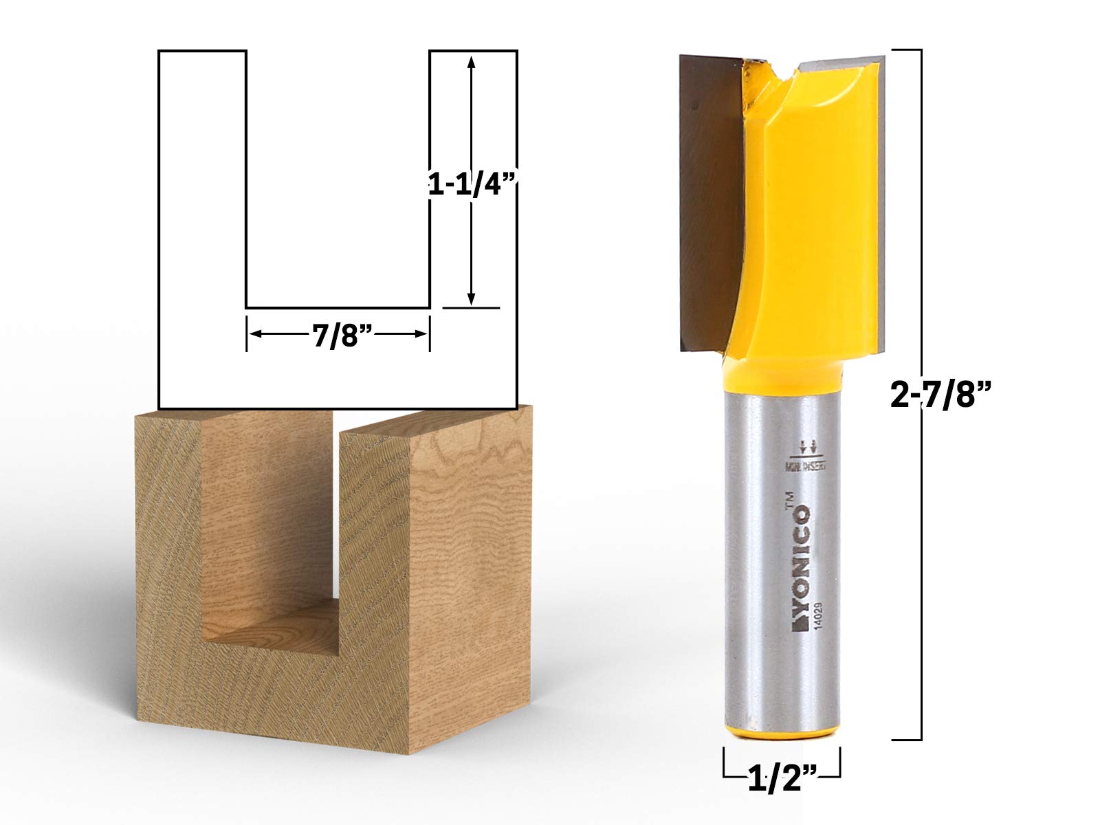 Yonico Router Table Router Table Top YONICO 1/16-Inch Roundover Router Bit - 1/4-Inch Shank ...