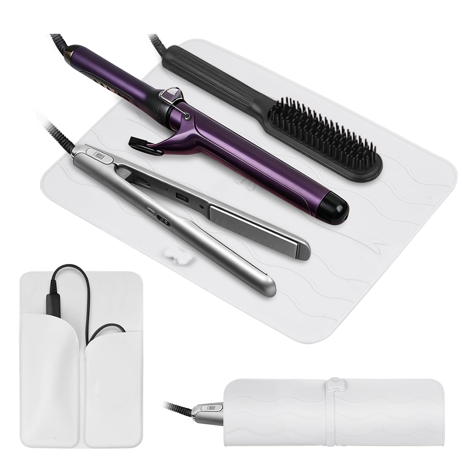 Silicone Mat for Hair Tools, Compatible with Curling Iron &Flat Iron,Yellow — Amazon image 9